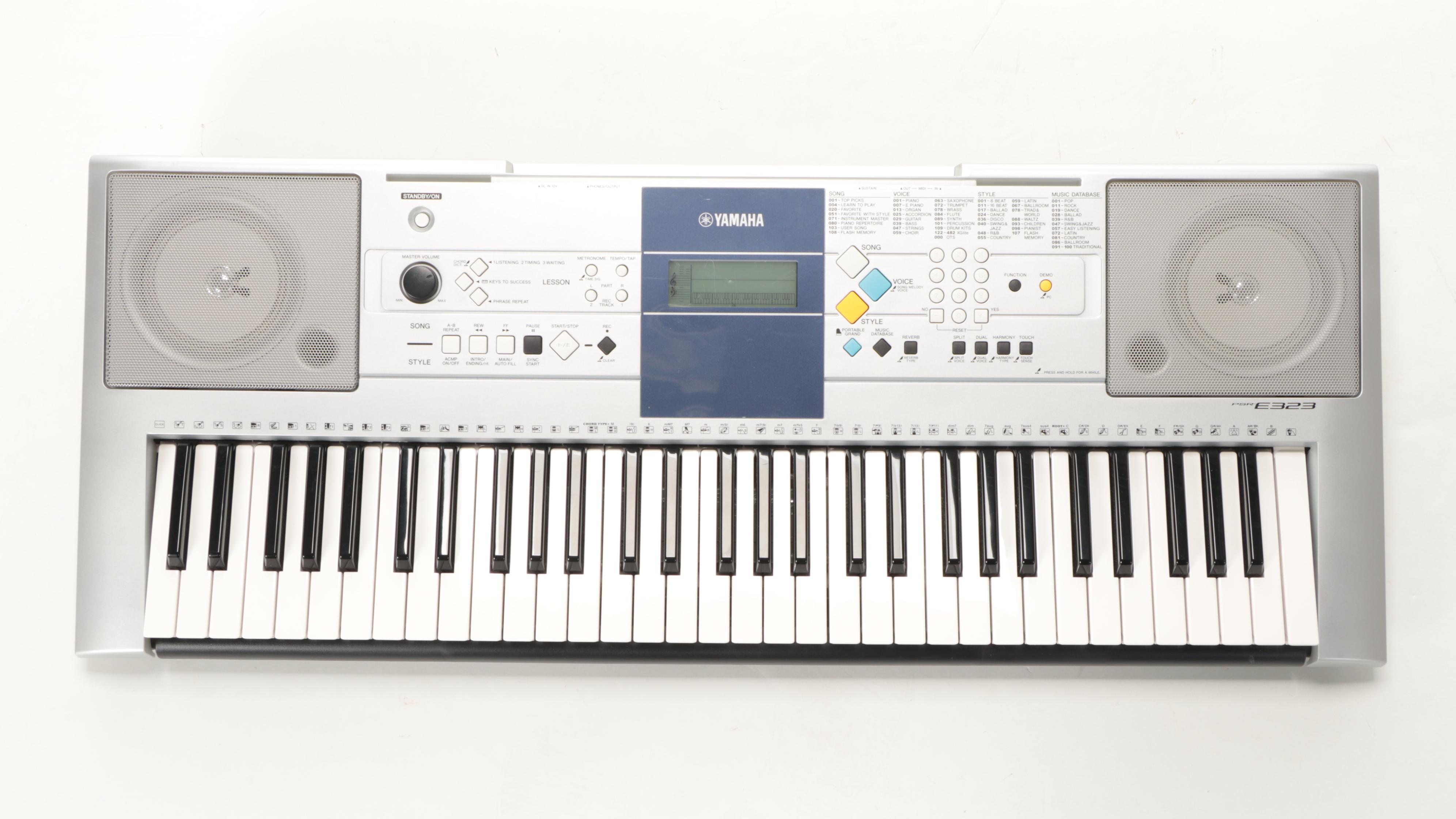 Yamaha Digital Keyboard Psr E323 Ypt 320 Yamaha PSR-E323 Digital Keyboard with Manual, Headphones and Foot Pedal