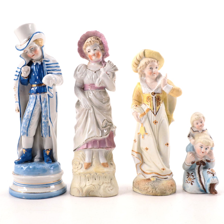Gebrüder Heubach and Other Bisque and Porcelain Figurines, Early 20th Century