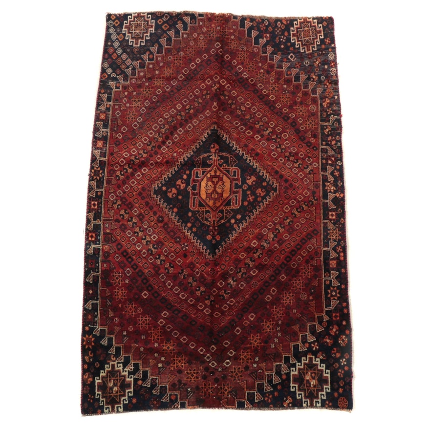 4'5 x 7'5 Hand-Knotted Persian Qashqai Area Rug
