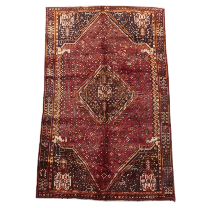 4'11 x 7'8 Hand-Knotted Persian Qashqai Area Rug