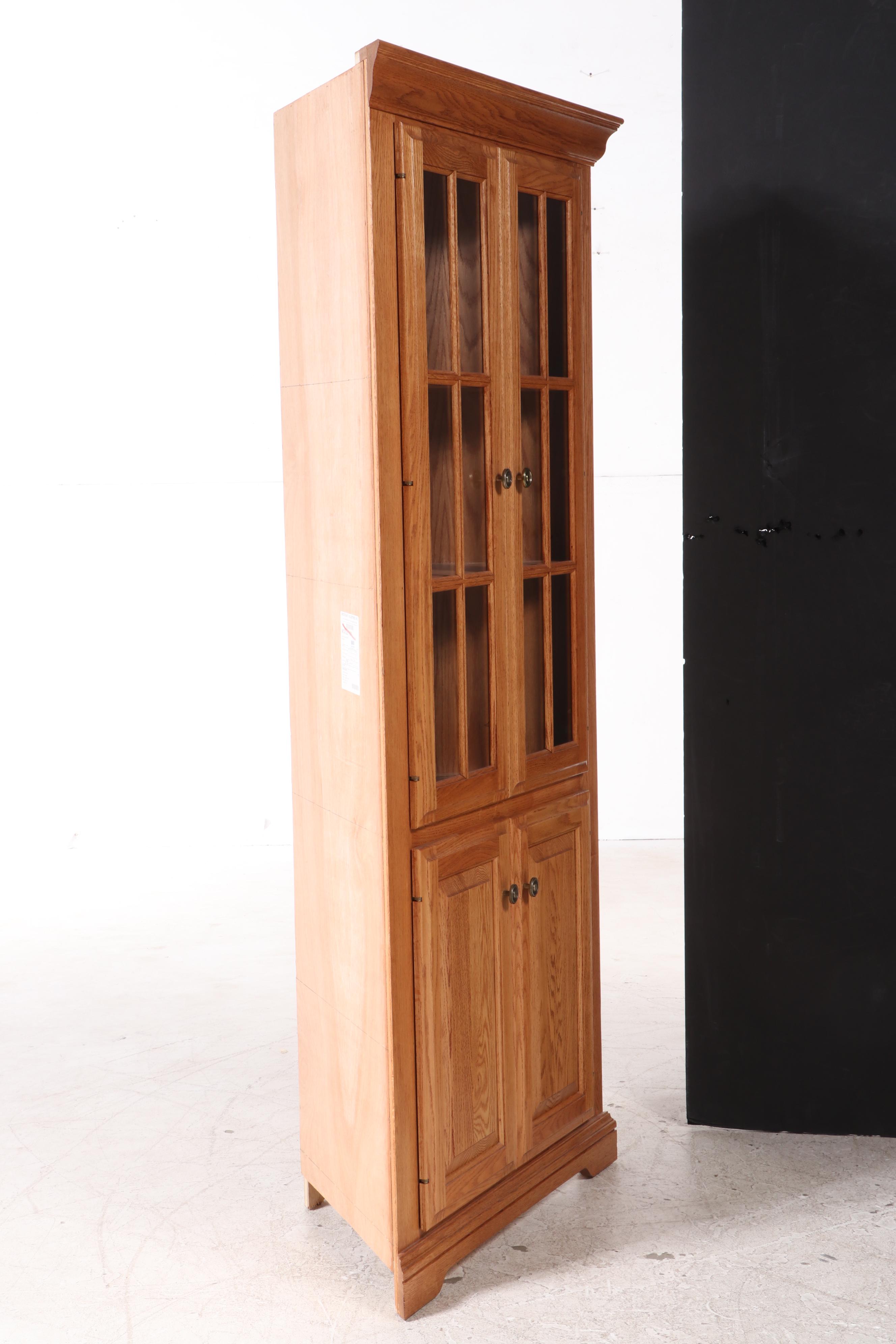 Woodcraft Industries Federal Style Oak Corner Cupboard EBTH