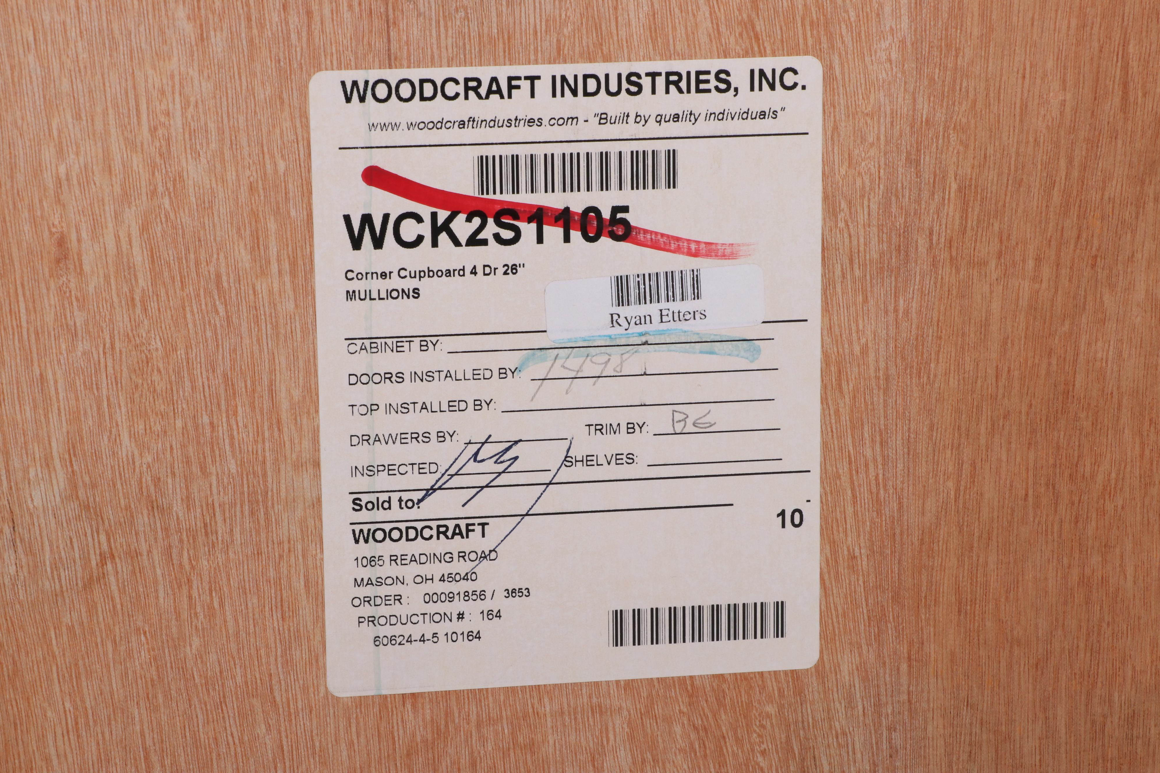 Woodcraft Industries Federal Style Oak Corner Cupboard EBTH