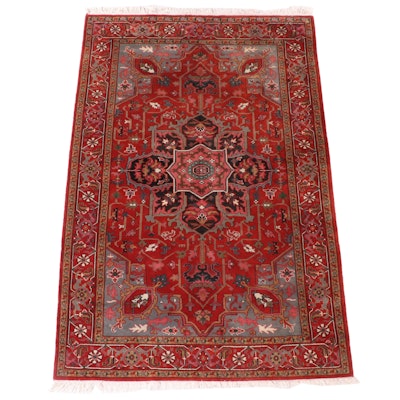6' x 9'5 Hand-Knotted Persian Heriz Area Rug
