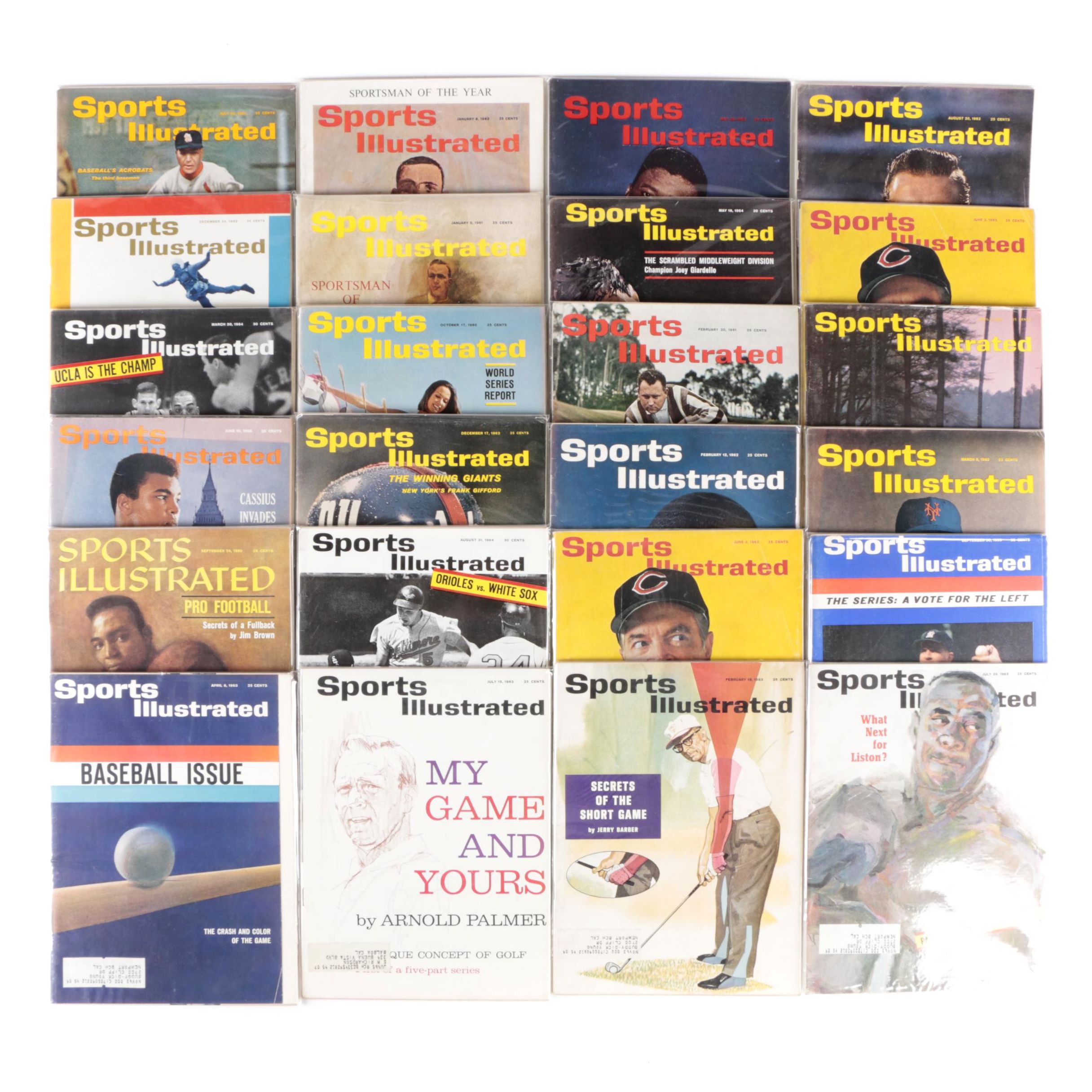 "Sports Illustrated" Magazines Featuring Ali, Liston, Stengel, Gifford