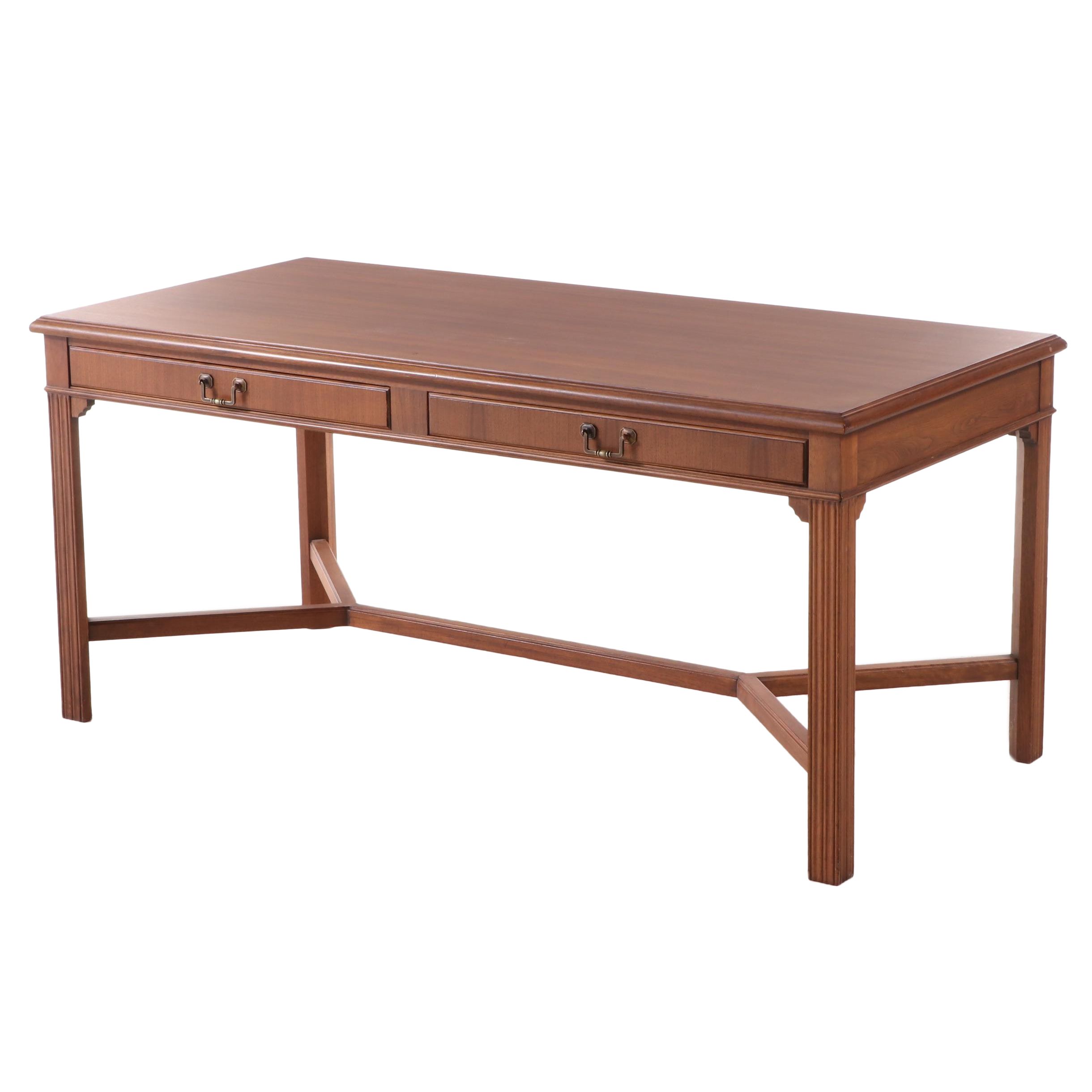 Jasper Office Furniture Co. "Jackson Desks" Walnut TwoDrawer Writing Table EBTH