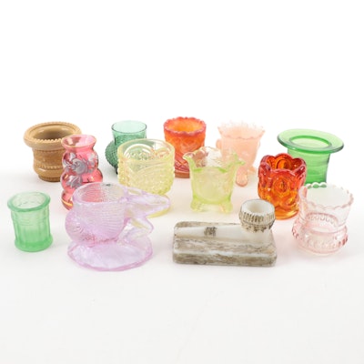 Imperial Glass, Degenhart and Other Pressed Glass Toothpick Holders