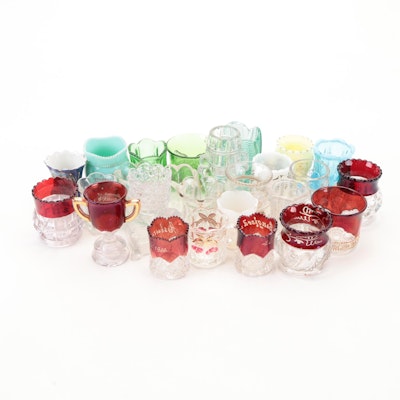 Fenton Glass and Other Matchstick or Toothpick Holders, Early-Mid 20th Century