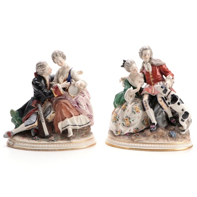 Franz Witter and Other German Porcelain Courting Couples Figurines