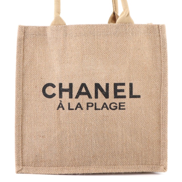 Chanel à la Plage Promotional Burlap Tote