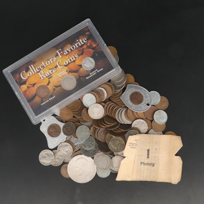 Vintage U.S. Coins and "Good Luck" Tokens