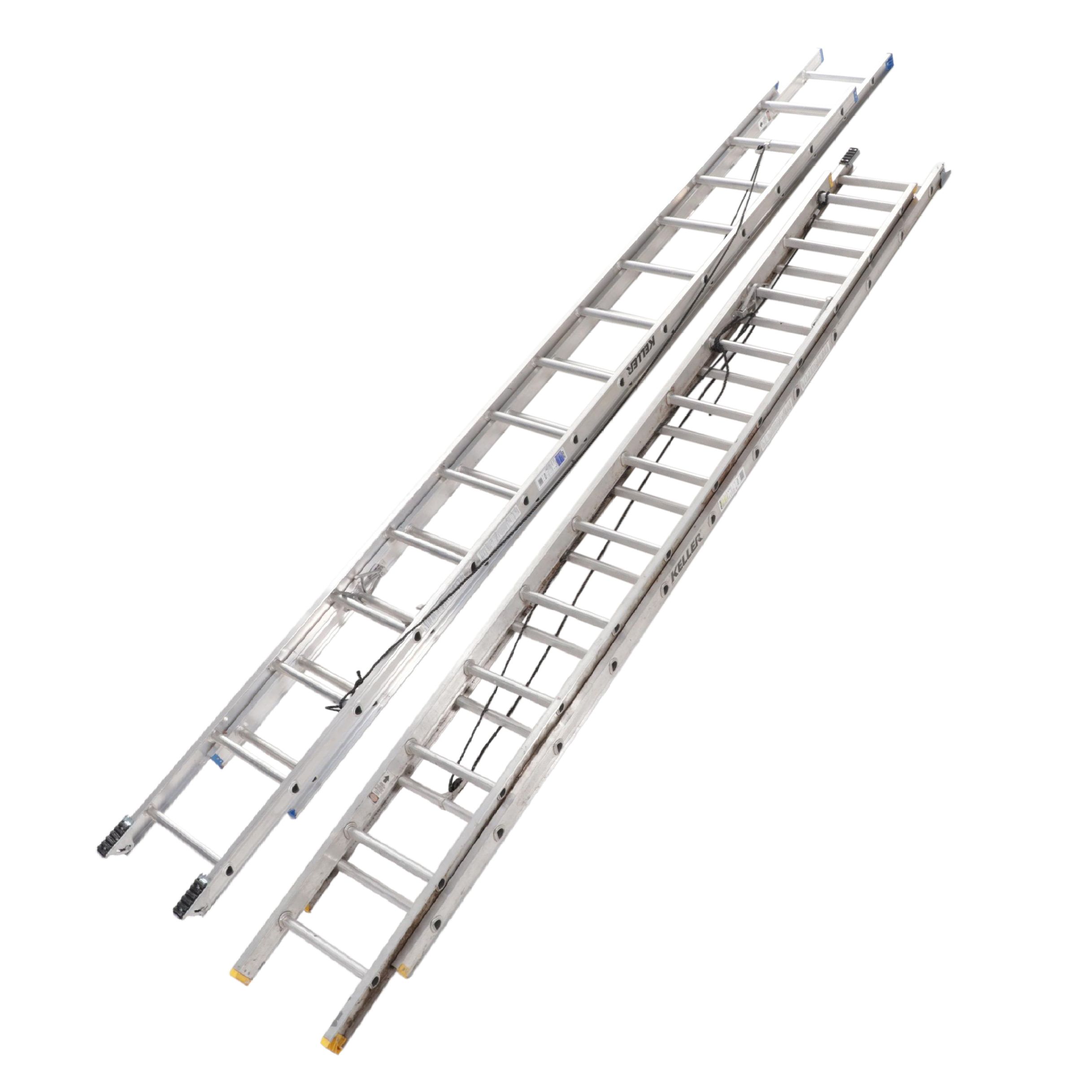Keller 28' and 24' Aluminum Extension Ladders EBTH