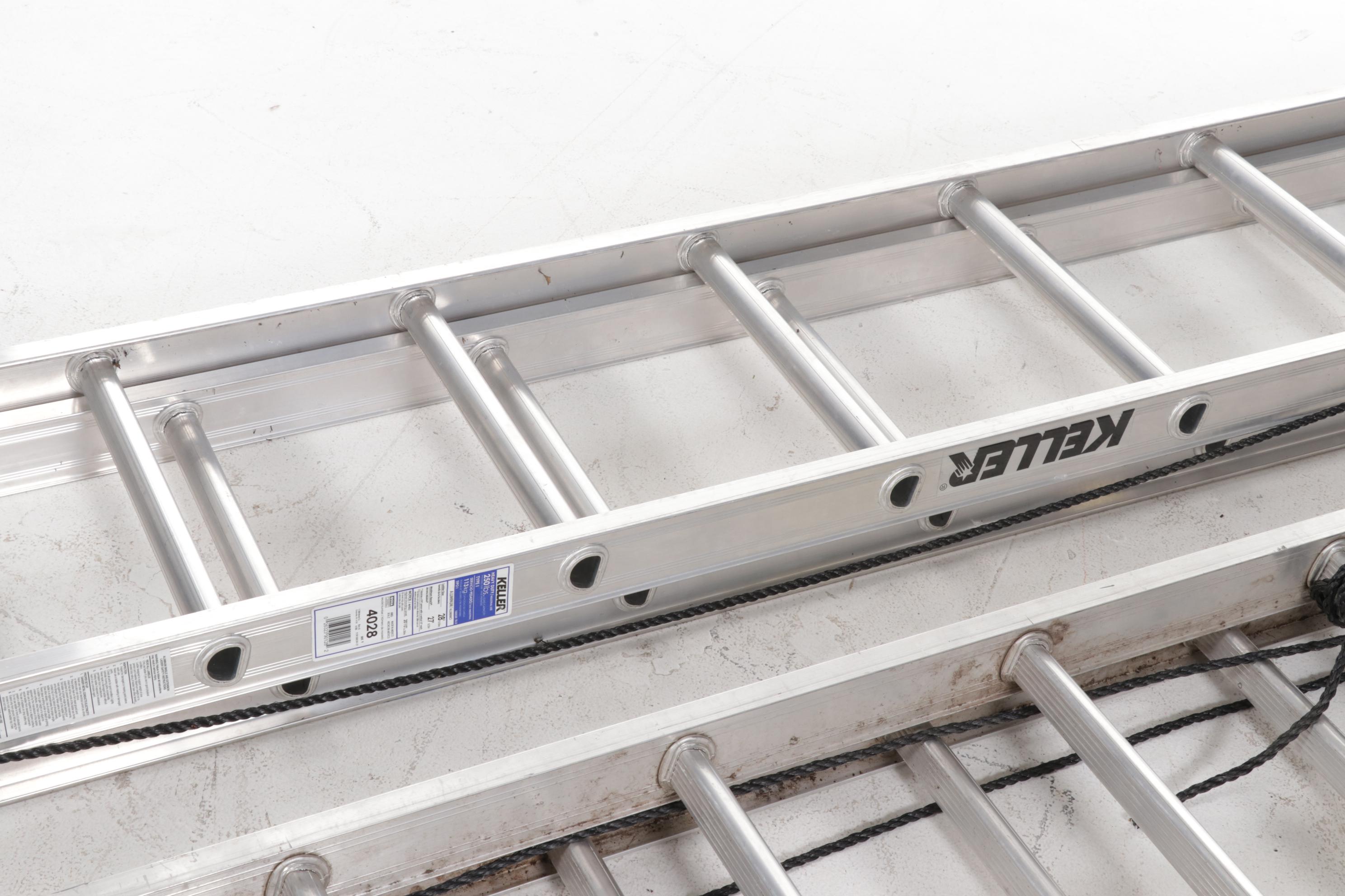 Keller 28' and 24' Aluminum Extension Ladders EBTH