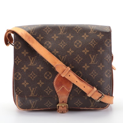 Louis Vuitton Cartouchiere Flap Bag in Monogram Canvas and Vachetta Leather