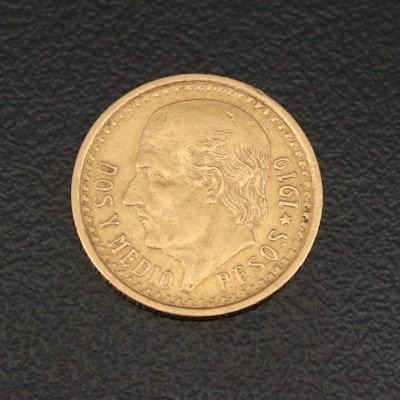 1919 Mexico 2.5 Pesos Gold Coin