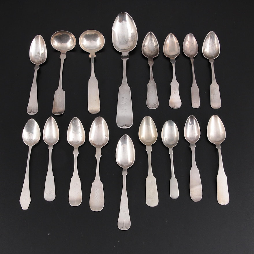 Duhme & Co.  and Other Serling and Coin Spoons, 19th Century