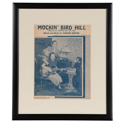 Halftone Sheet Music Cover "Mockin' Bird Hill," 1949