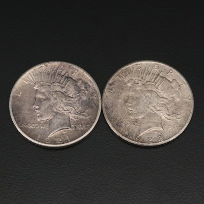Key Dates 1921 and 1928 Silver Peace Dollars