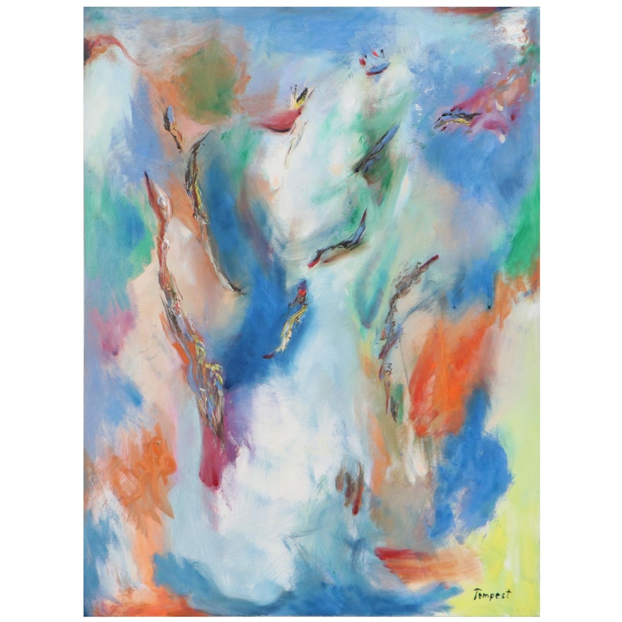 Husidio John Tempest Abstract Oil Painting, 2021