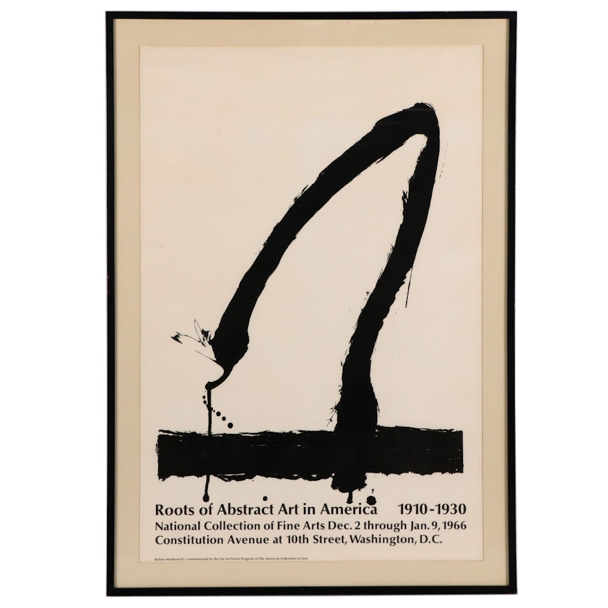 National Collection of Fine Arts Lithograph Poster After Robert Motherwell, 1956