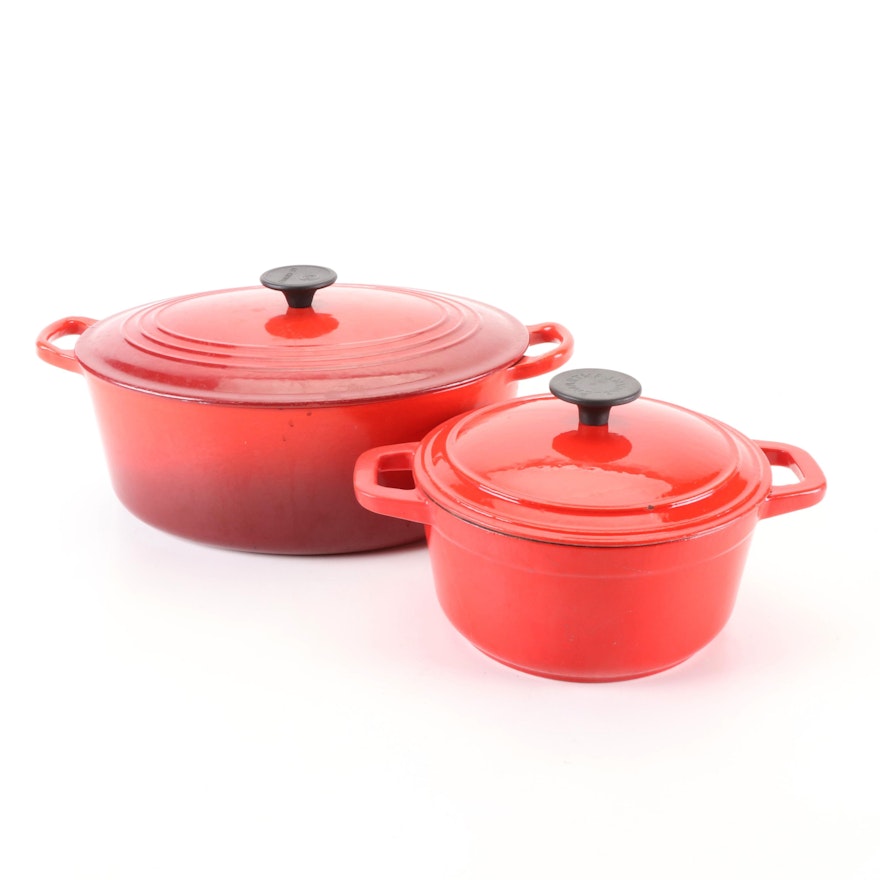 Le Creuset 6.75 Qt Oval Dutch Oven with Martha Stewart Collection Dutch Oven