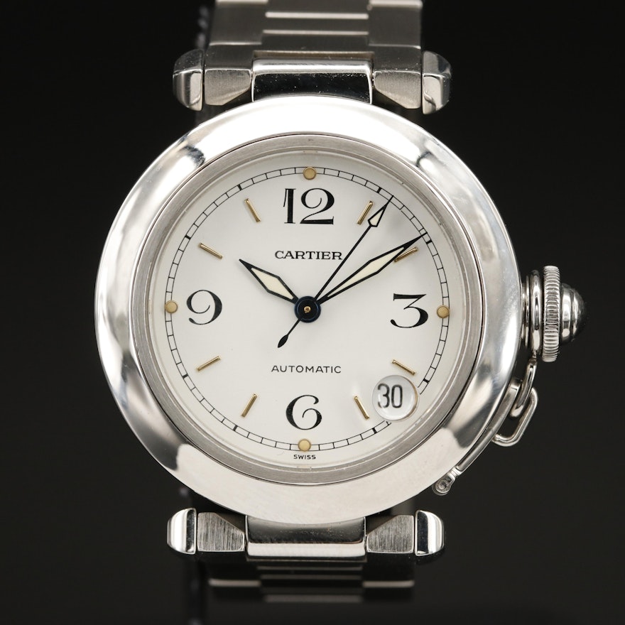 Cartier Pasha Automatic Stainless Steel Wristwatch