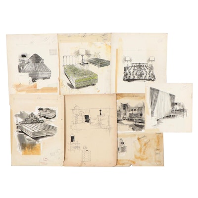 Max Walter Furniture Illustrations for W. & J. Sloane