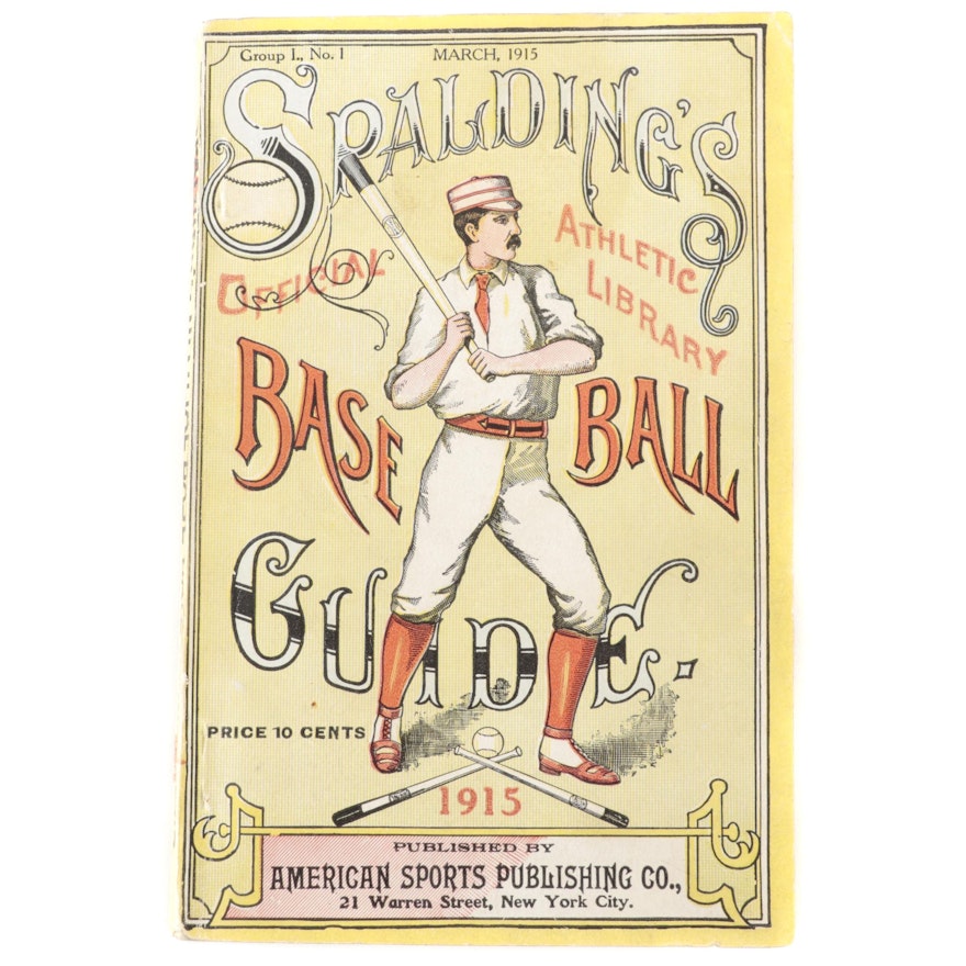 1915 "Spalding's Official Athletic Library Base Ball Guide" by American Sports