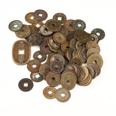 Over 100 Various Chinese Cash Coins