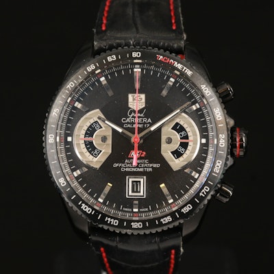 Tag Heuer Grand Carrera Chrono Stainless Steel and Black PVD Wristwatch
