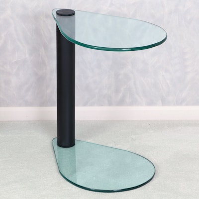 Postmodern Style Teardrop-Shaped Cantilever End Table, Late 20th Century
