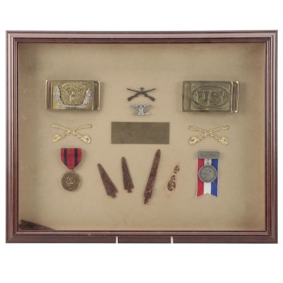 Indian Wars and Later Era "Battle of Little Bighorn" Relic Display