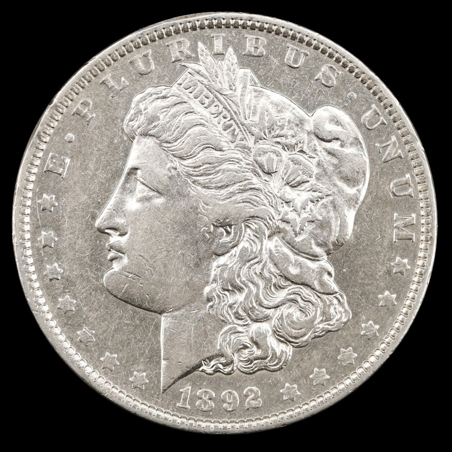 Low Mintage 1892 Silver Morgan Dollar