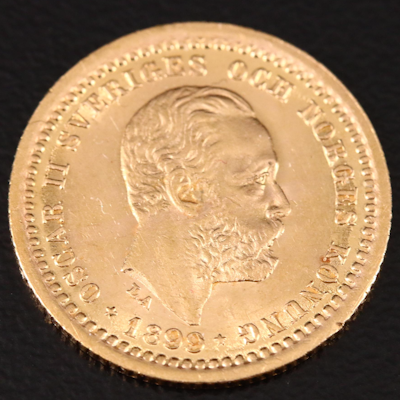 1899 Sweden 5 Kronor Gold Coin