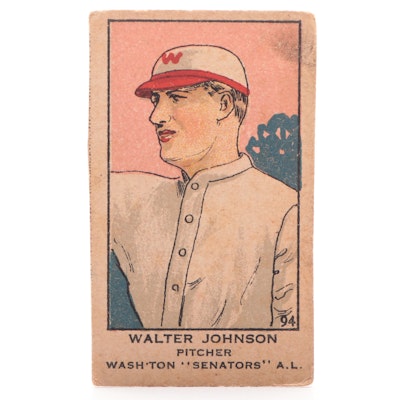 1919 Walter Johnson "W514" "Pitcher" Washington Senators A.L. Strip Card