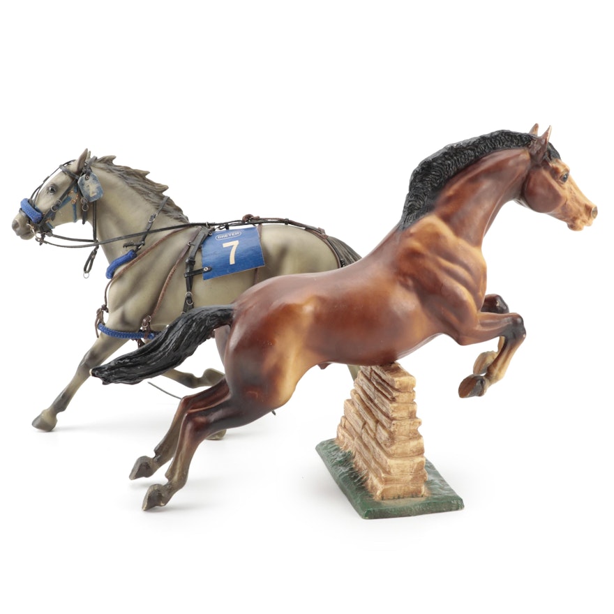 Breyer Traditional Horse with Breyer #300 Jumping Horse with Bald Face
