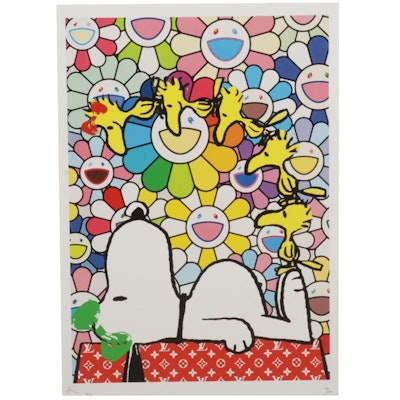 Death NYC Pop Art Graphic Print of Snoopy and Woodstock, 2020
