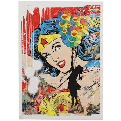 Death NYC Pop Art Graphic Print Featuring Wonder Woman, 2020