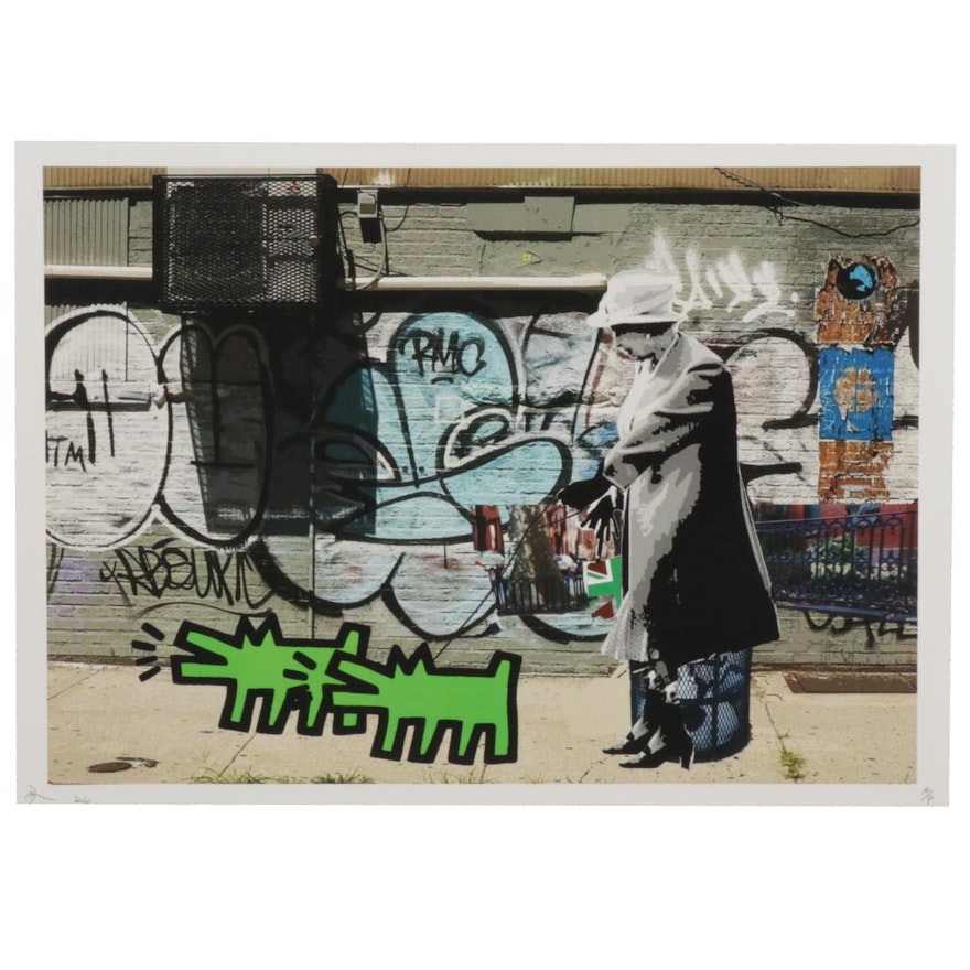 Death NYC Pop Art Graphic Print "Queen Dog Walk Grf," 2020