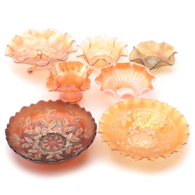 Fenton “Holly” and “Persian Medallion” Carnival Glass with Other Carnival Glass