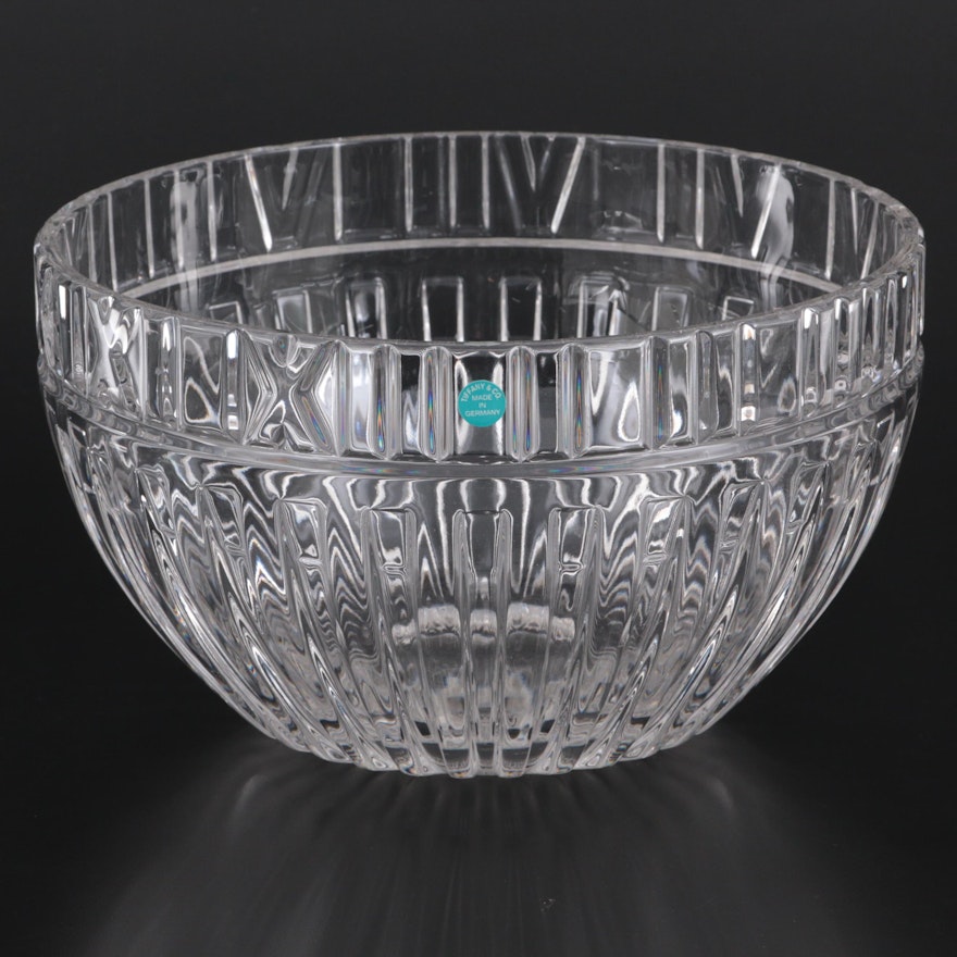 Tiffany & Co. "Atlas" Crystal Centerpiece Bowl