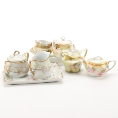 Moschendorf and Other Hand-Painted Porcelain Creamer and Sugar Sets