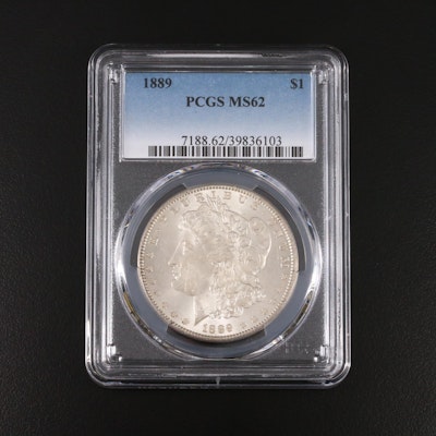 PCGS Graded MS62 1889 Silver Morgan Dollar