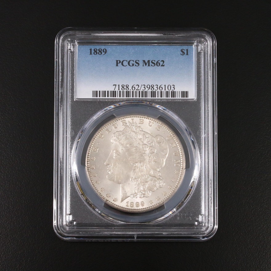 PCGS Graded MS62 1889 Silver Morgan Dollar