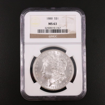 NGC Graded MS63 1888 Silver Morgan Dollar