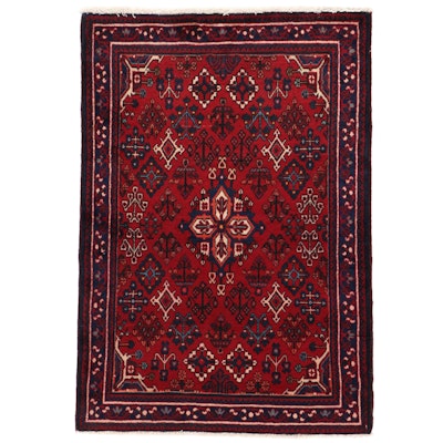 3'9 x 5'6 Hand-Knotted Persian Josheqan Area Rug
