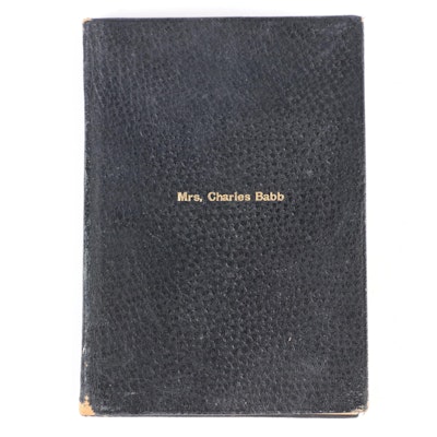 1911 Bull Durham Baseball Leather Bound Guide, Volume 2, "Mrs. Charles Babb"