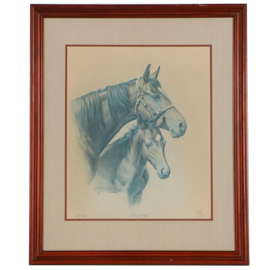 Fred Stone Offset Lithograph "Mare and Foal," Late 20th Century