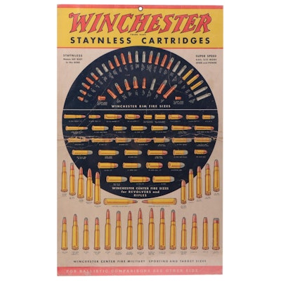 "Winchester Staynless Cartridges" Double Sided Poster Store Display