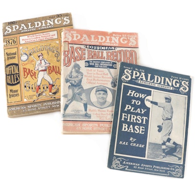 1920s "Spalding's Base Ball Record" Guides with Babe Ruth and Rogers Hornsby