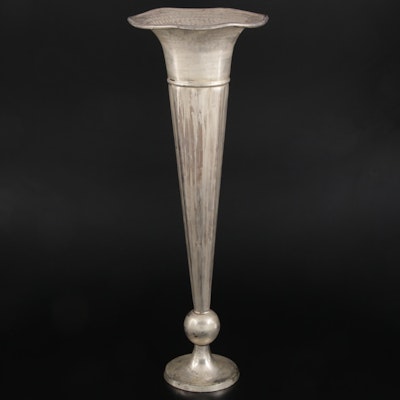 Silverplate Trumpet Vase
